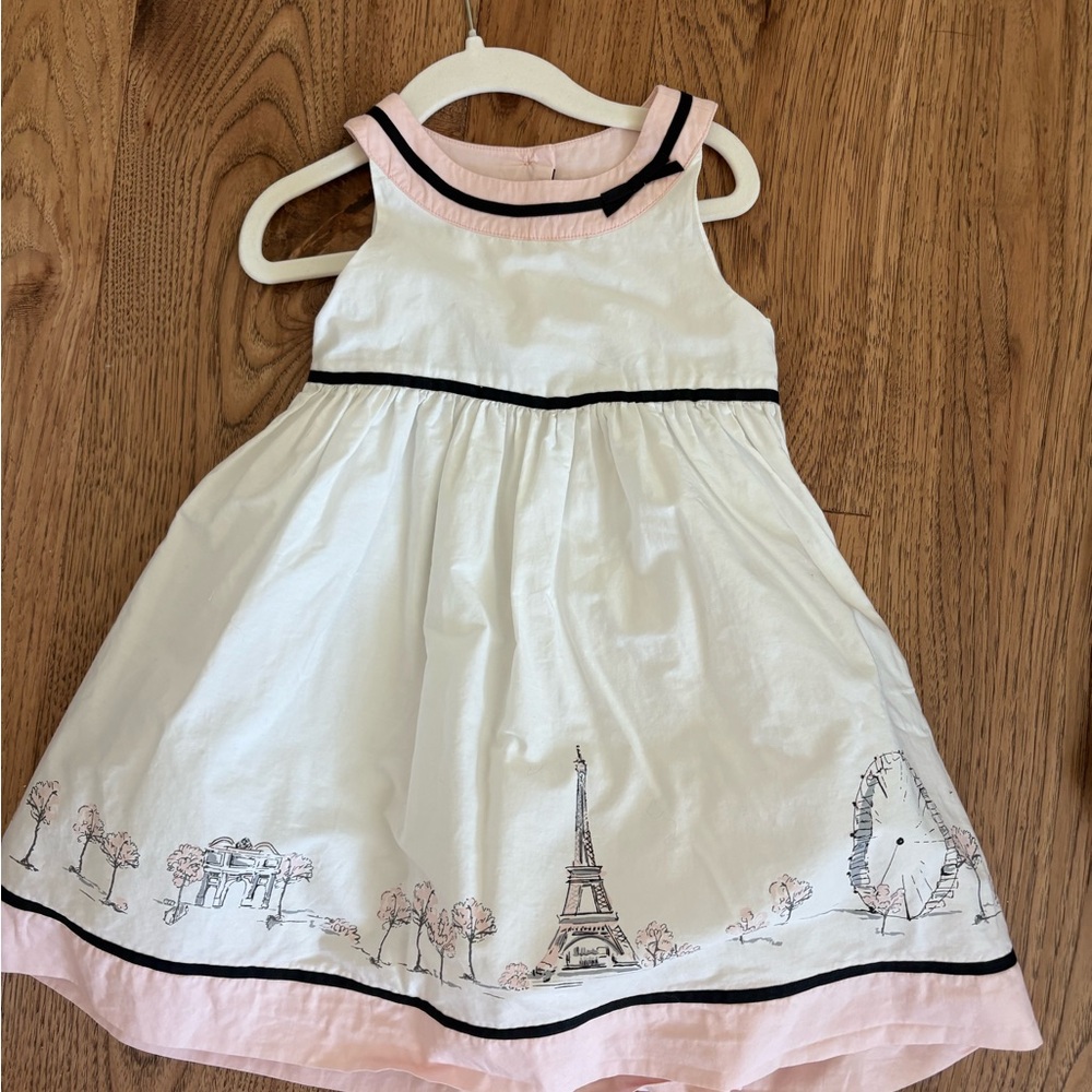 Charming Pink and White Kids Dress